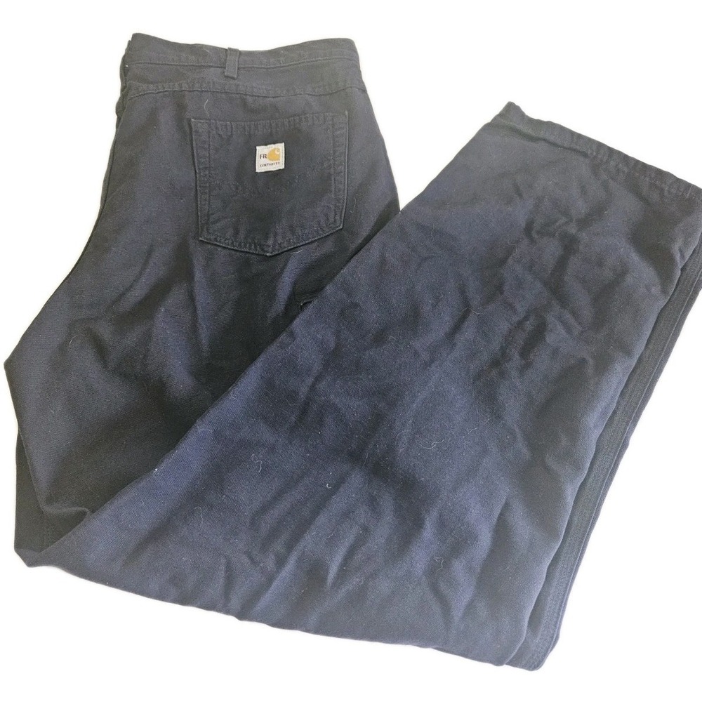 Size 42x34 - Men's Flame Resistant Carhartt Pants Loose Fit Blue‎ Khaki